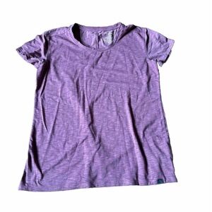 LL Bean Crew Neck Short Sleeve Tee Shirt Dusty Purple Womens S
